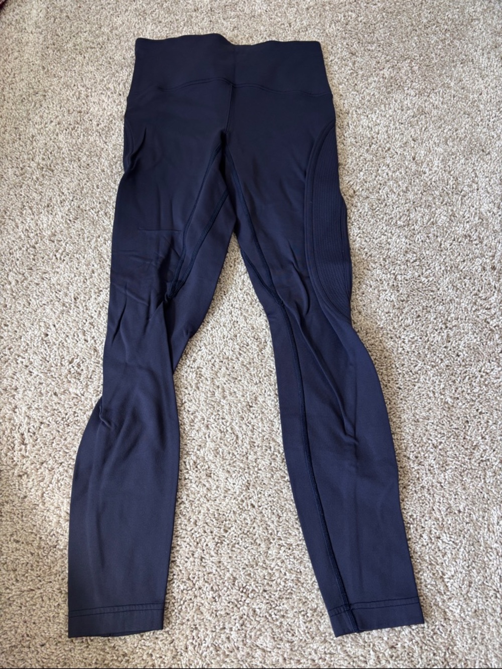 lululemon athletica navy blue fleece High-Waist Leggings